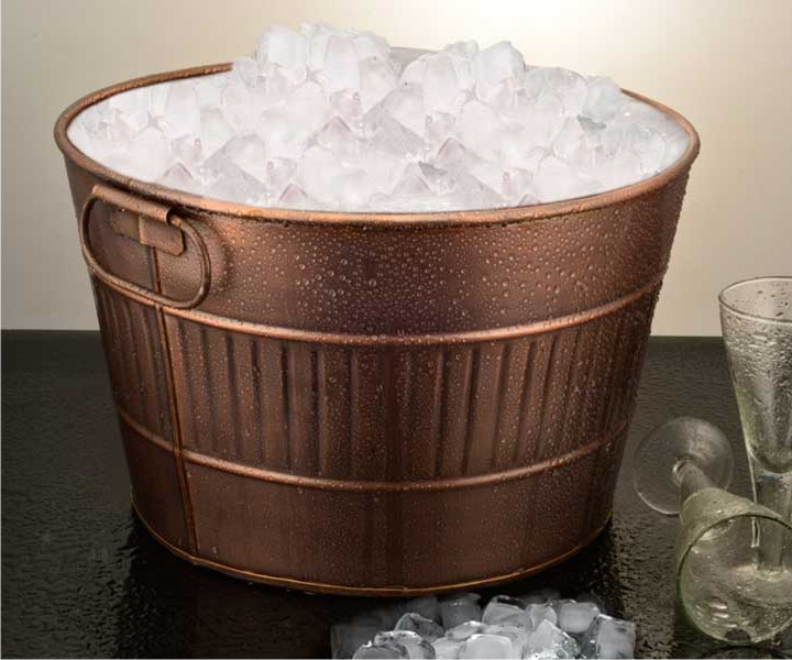 Galvanized Copper Round Bar tub Alamode by Two Brothers Holding Ltd