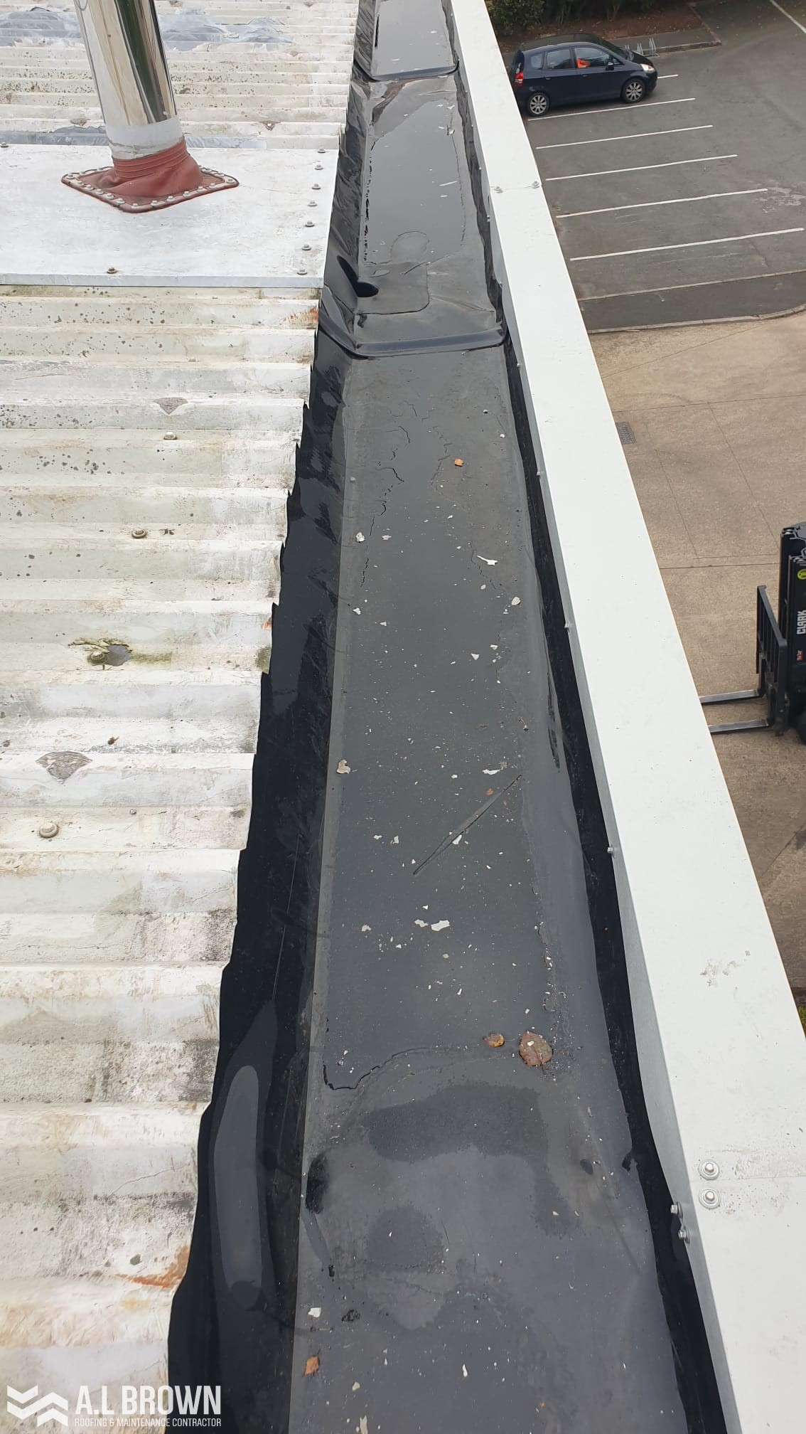Plygene Gutter Lining Installation in Ashford A.L Brown Roofing