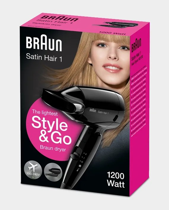 Buy Braun Satin Hair 1 Style & Go Travel Dryer HD130 with Professional