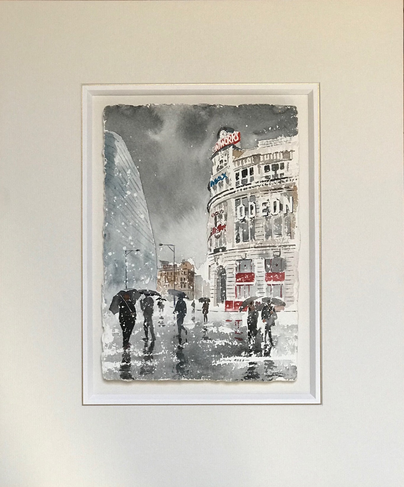 Prints of Manchester Alan Reed Art Manchester in the Snow