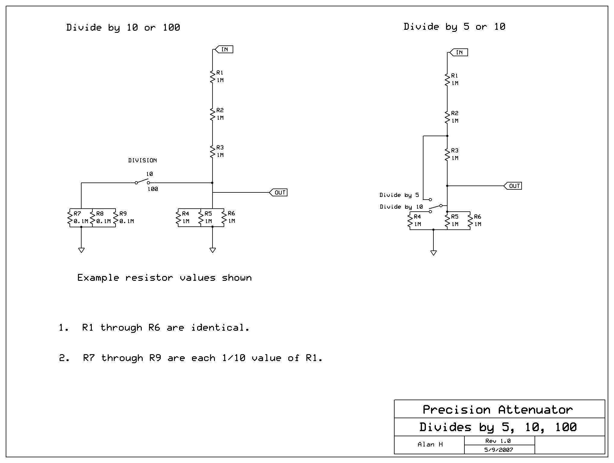 Attenuators Product categories Alan's Special Purpose Circuits