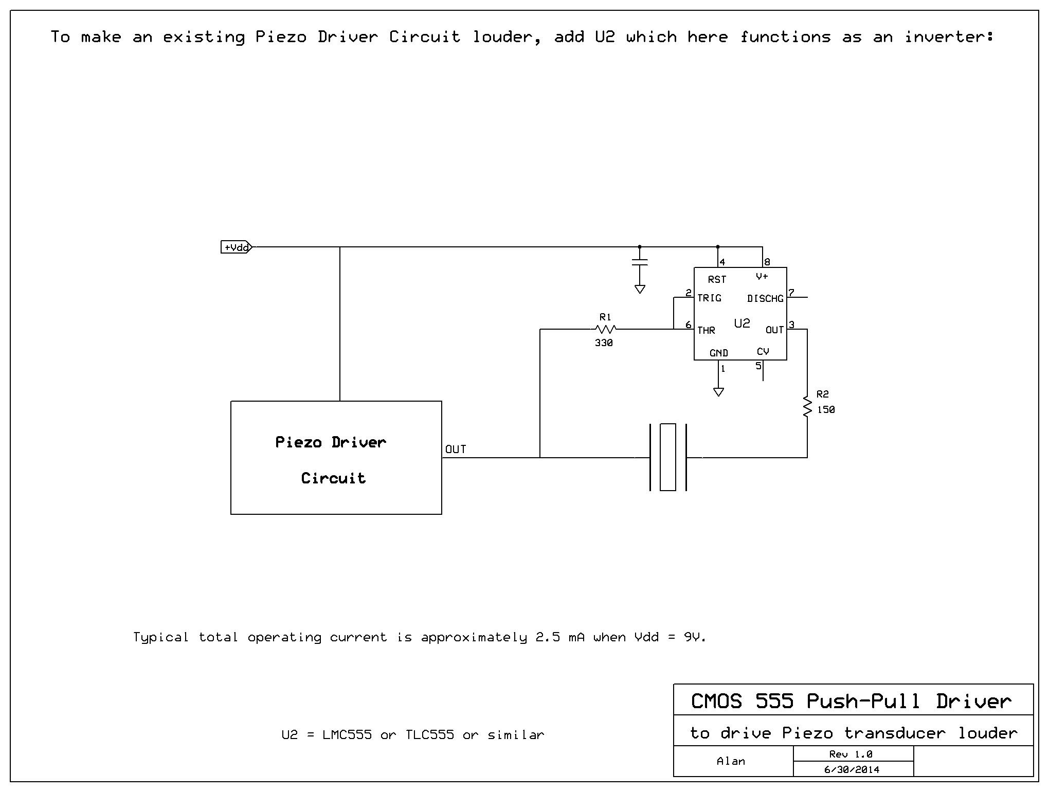 Piezo Drivers Product categories Alan's Special Purpose Circuits