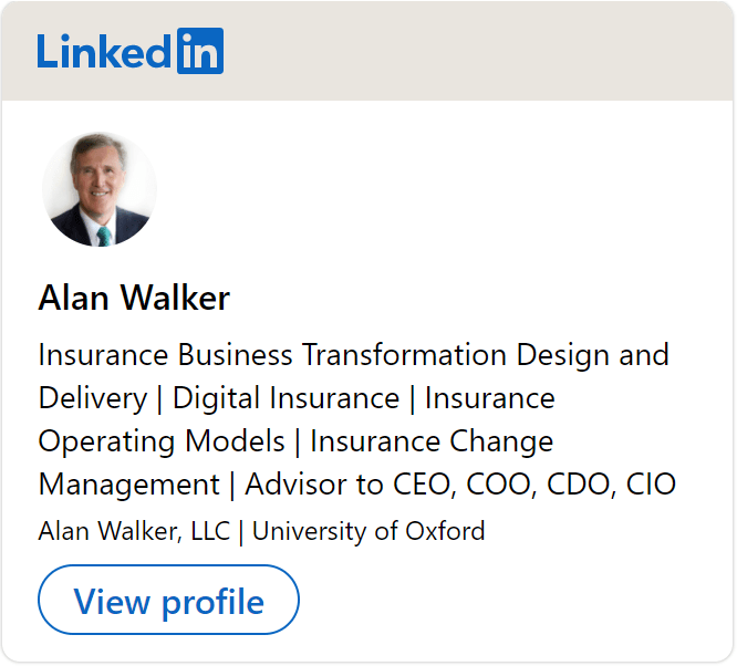 Alan Walker International Insurance Digital Transformation Executive