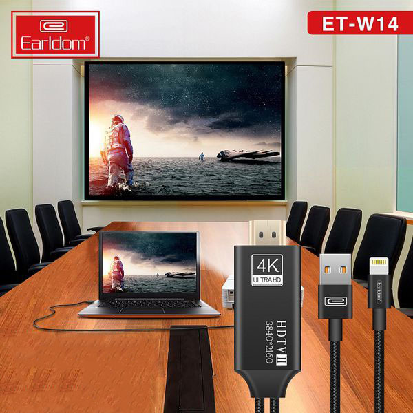 Buy Earldom W14 IPhone HDMI Cable best price in Pakistan
