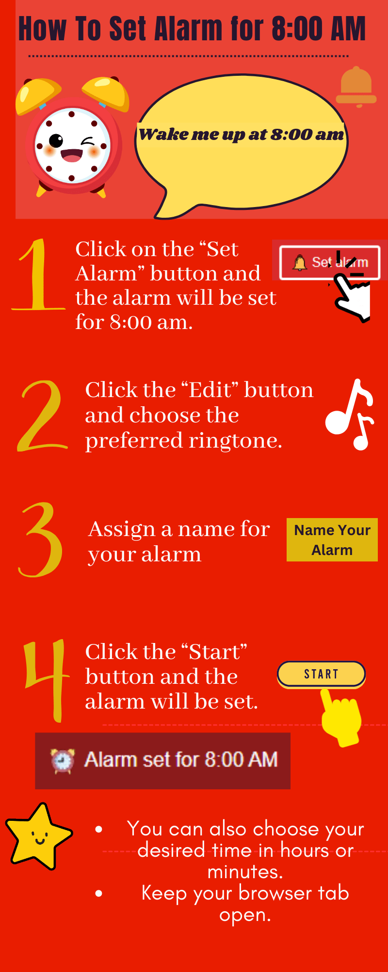 Set the Alarm for 8 AM Achieve Your Goals