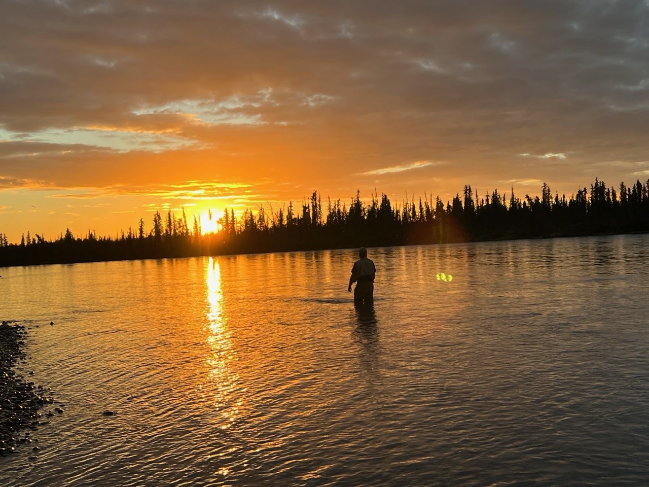 Sunset fishing on the Kenai River 2023 Alaska magazine Photo Contest