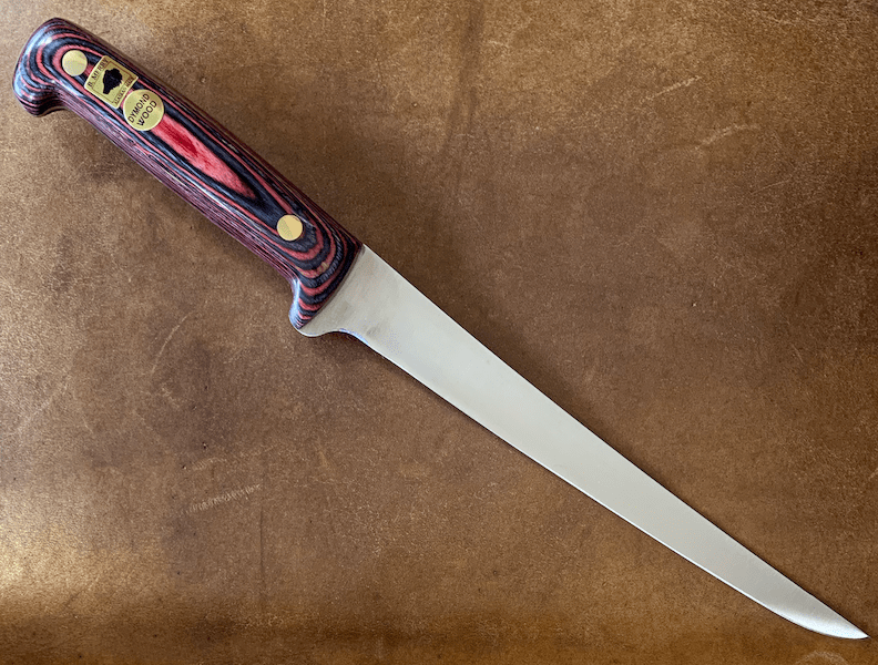 Fillet Knife with Dymond Wood Handle Alaska Mint
