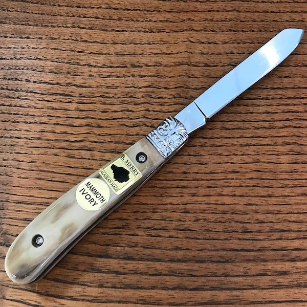 Pocket Knife with Mammoth Ivory Handle Alaska Mint