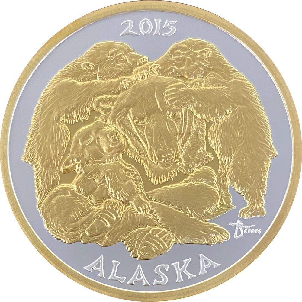 2015 Official State of Alaska Medallion Alaska Mint