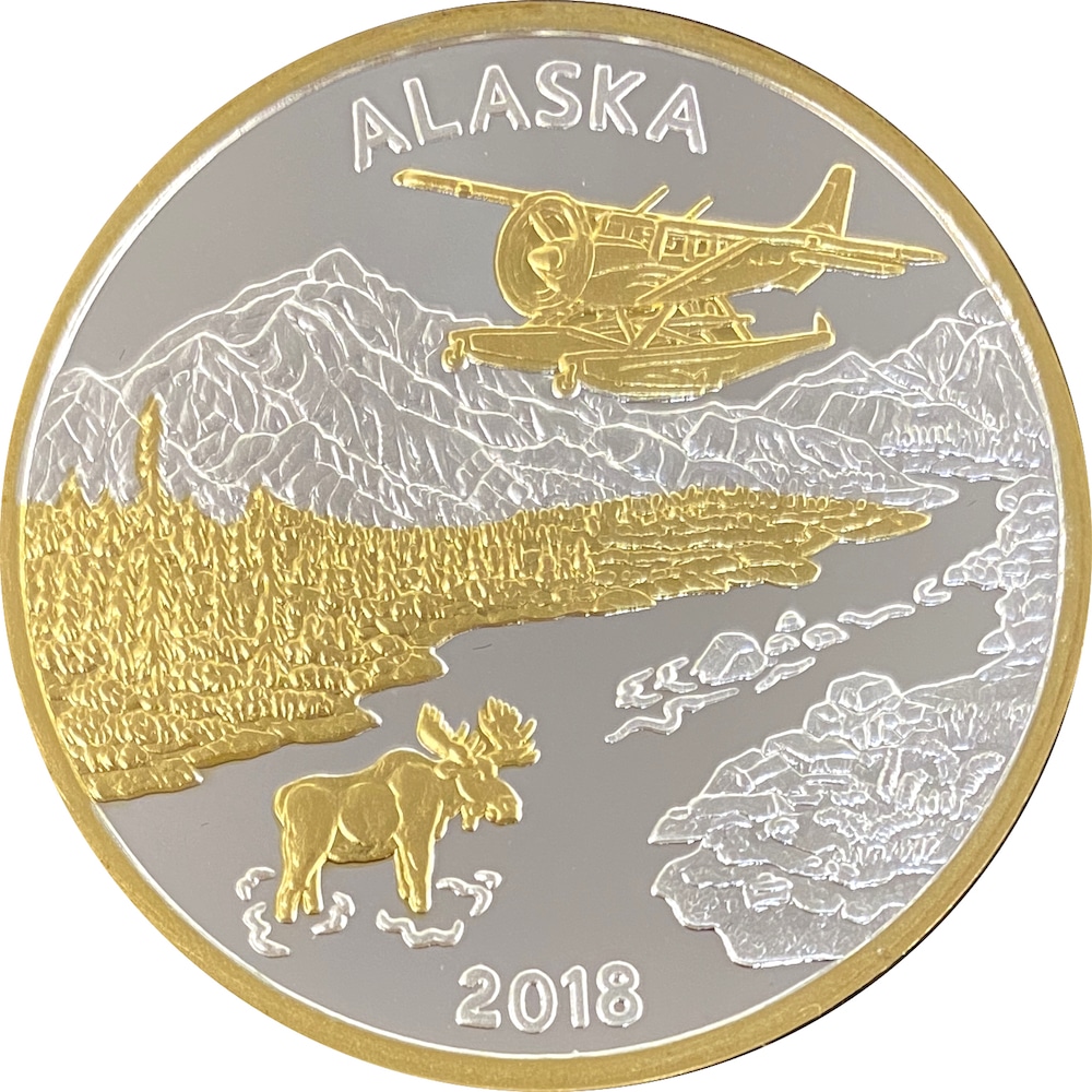 2018 Official State of Alaska Medallion Alaska Mint