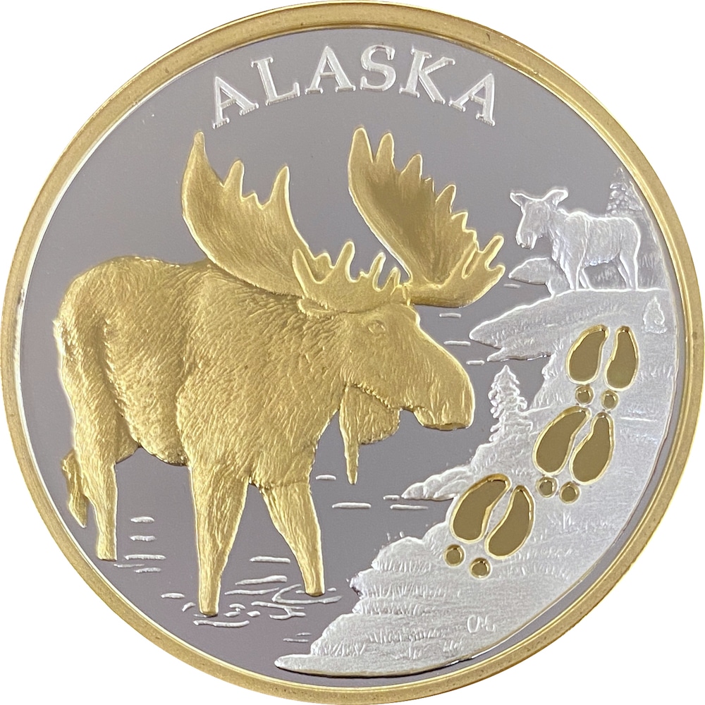 Moose Tracks Medallion Alaska Mint