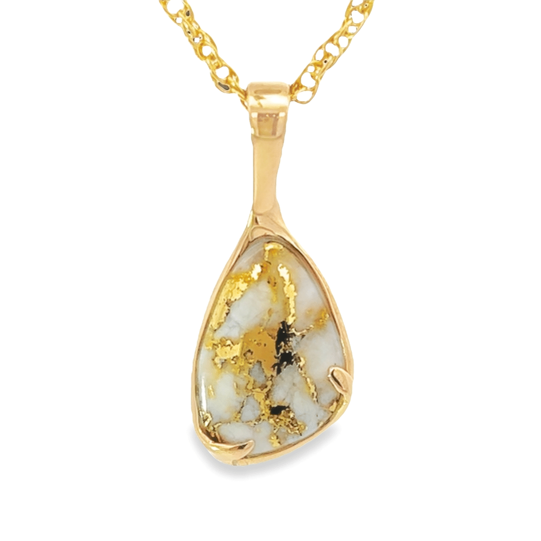 Gold Quartz Pendant PSC102QX Alaska Mint