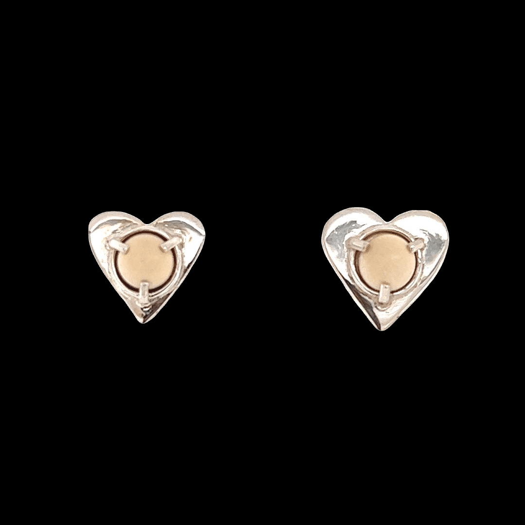 Ivory Heart Post Earrings Alaska Mint