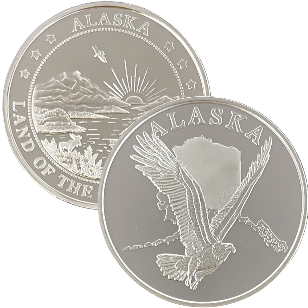 Eagle & Map Medallion Alaska Mint