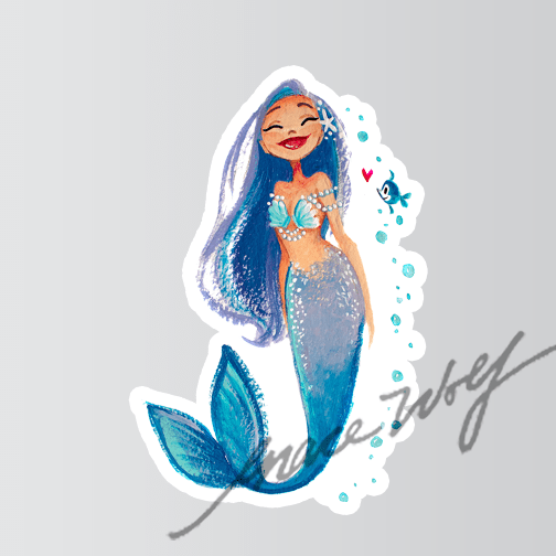 Mermaid Stickers Alaskan Accents