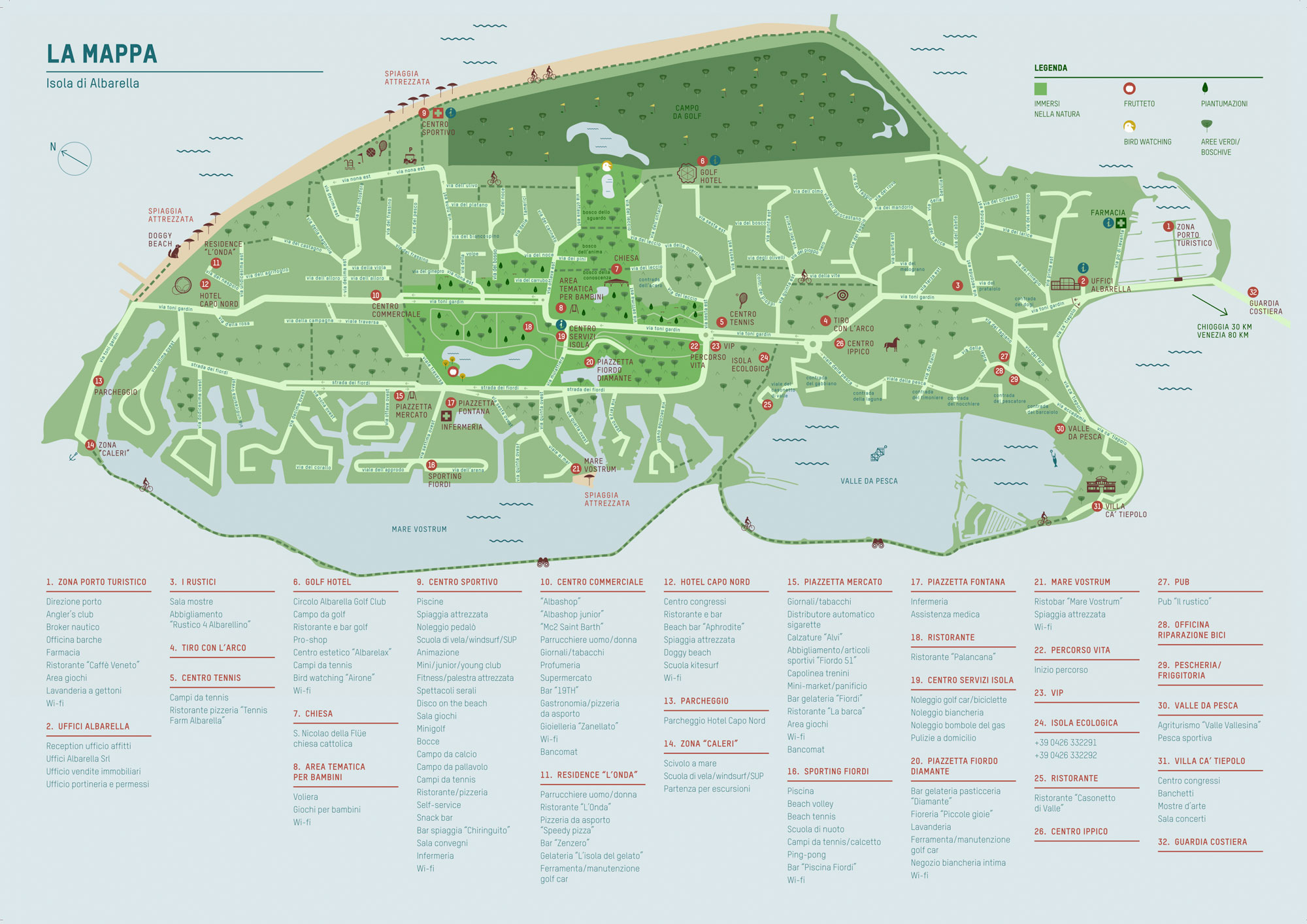 Albarella Italien Karte Aktivitäten Villa Albabella