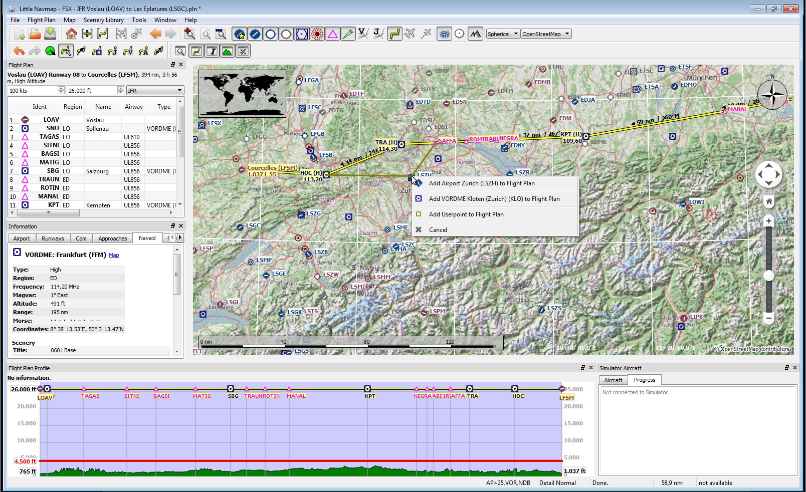 Alex Projects Little Navmap Screenshots