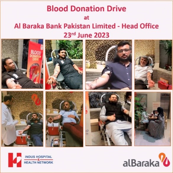 Indus Hospital Blood Donation Drive ALBARAKA