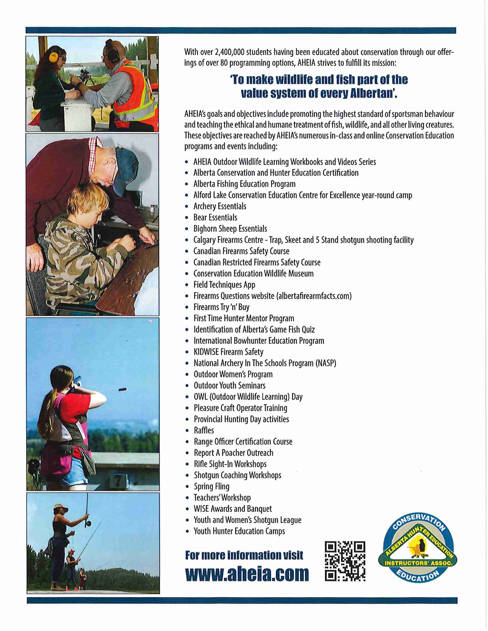 Alberta Hunter Education Instructors’ Association (AHEIA) Alberta