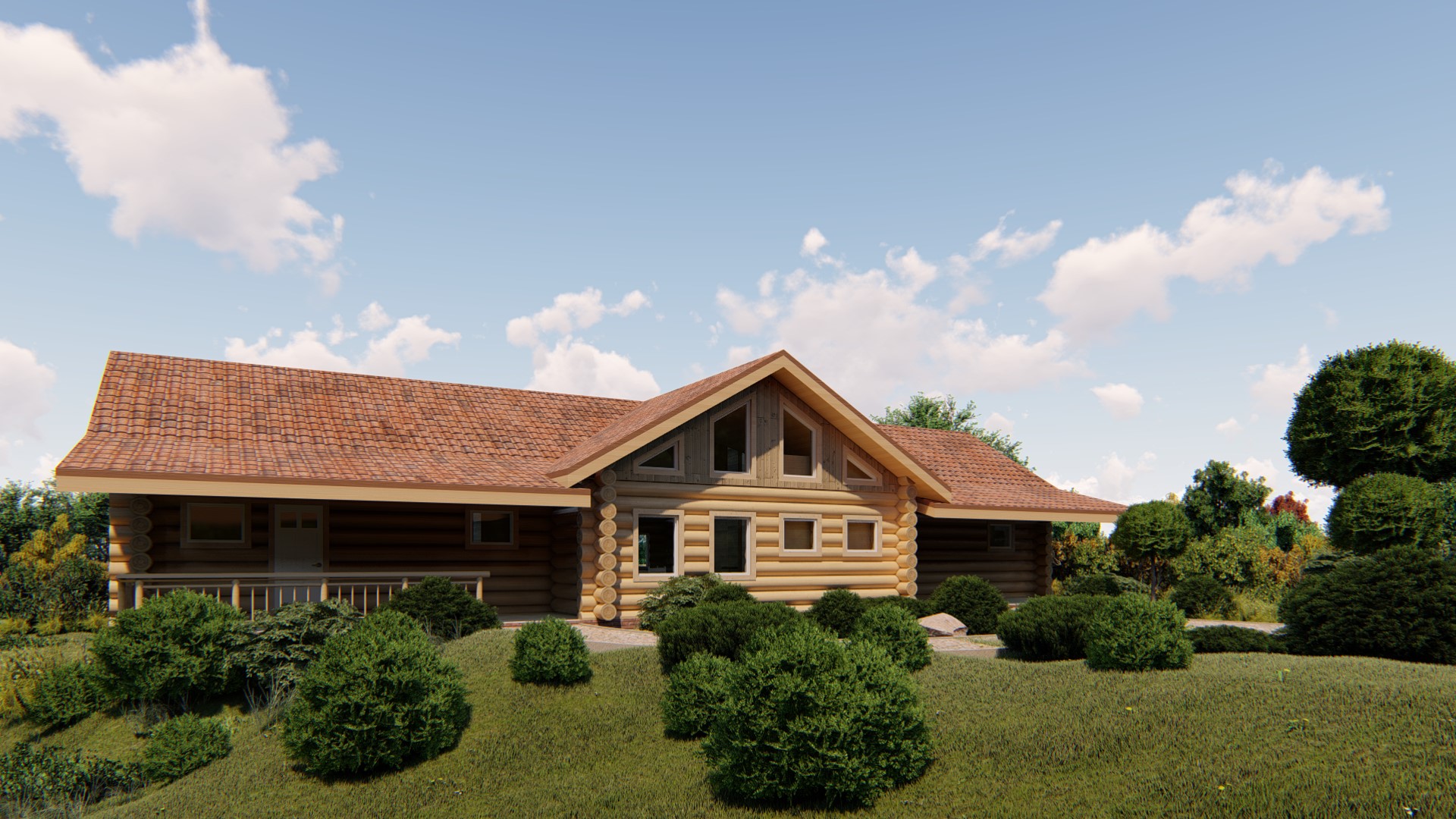 THE RYCROFT Acadian Log Homes