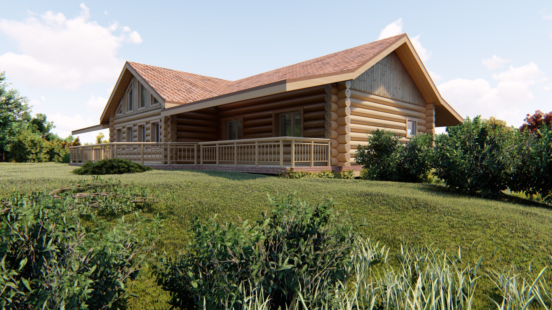 THE RYCROFT Acadian Log Homes