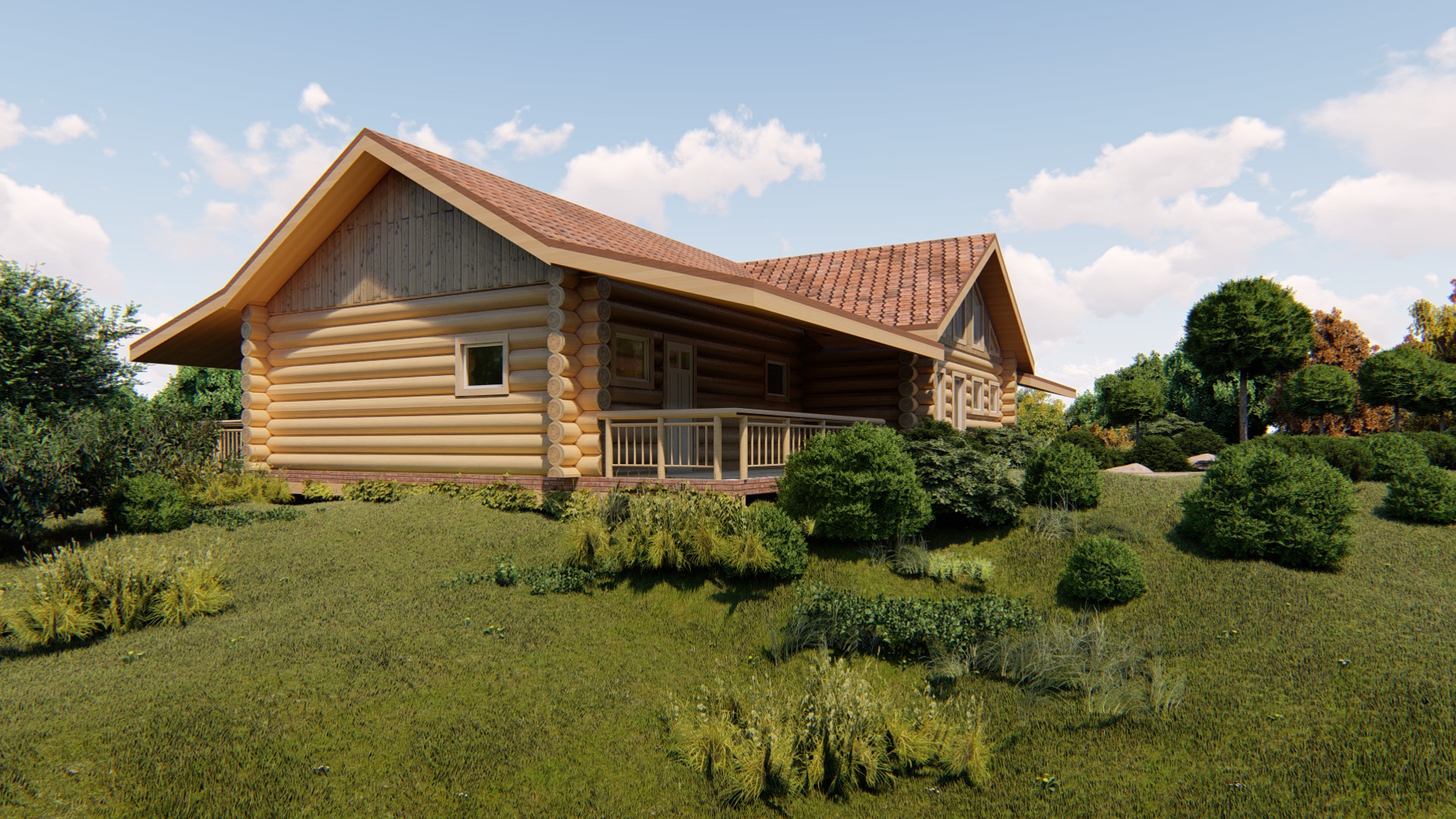 THE RYCROFT Acadian Log Homes