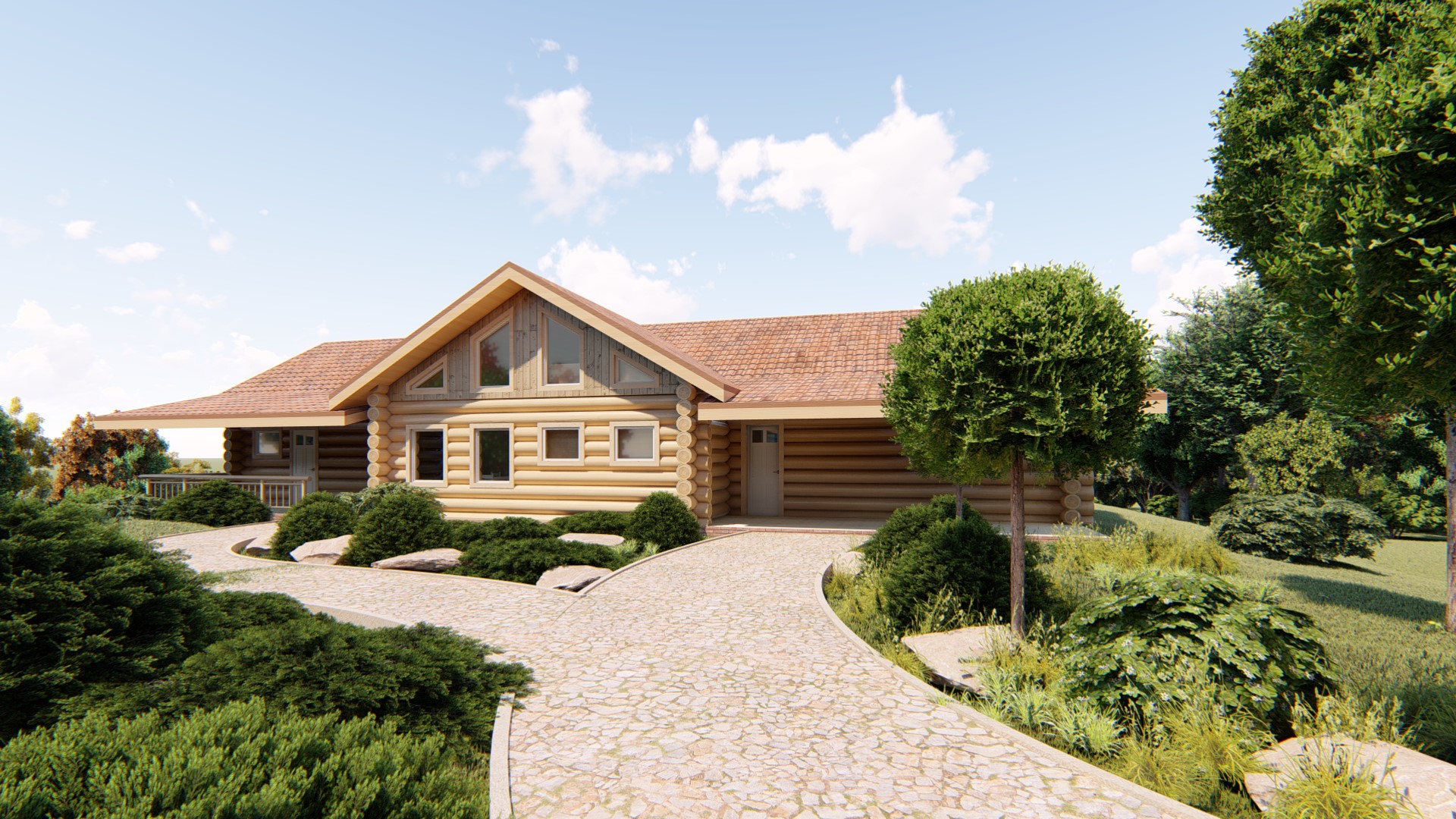 THE RYCROFT Acadian Log Homes