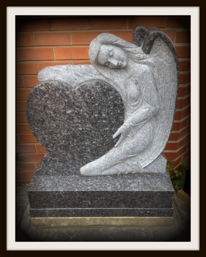 Carved Granite Angel Memorial