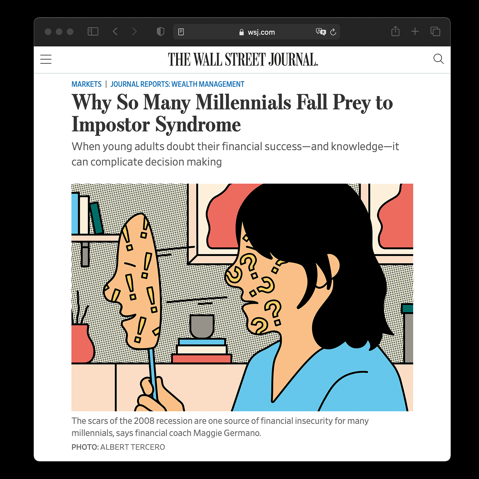 Albert Tercero — The Wall Street Joirnal Millennials & Money