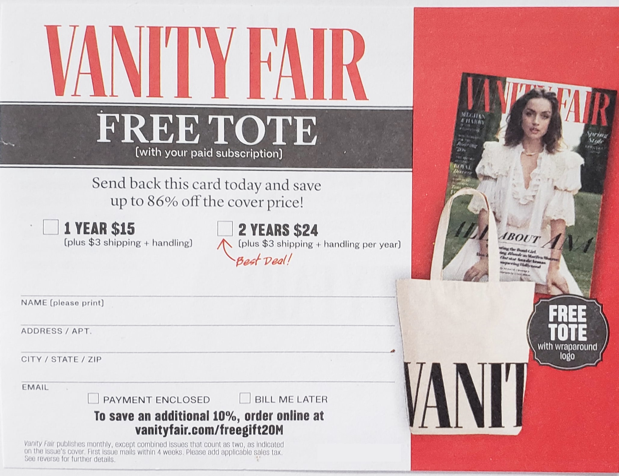 The internal inconsistency of the Vanity Fair Free Tote AlbinoTree