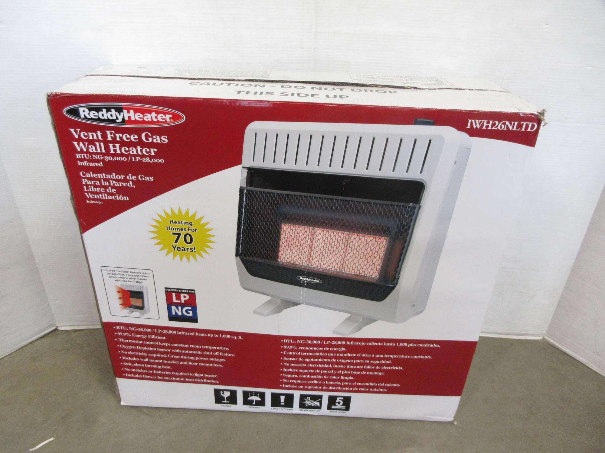 Albrecht Auctions Reddy Dual Heater, Propane or Natural Gas, Heats