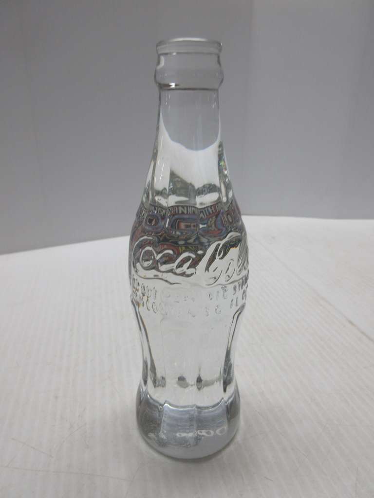 Albrecht Auctions Lead Crystal CocaCola Bottle Commemorating NASCAR