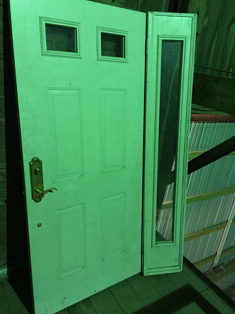 Albrecht Auctions Steel Exterior Door with Sidelight