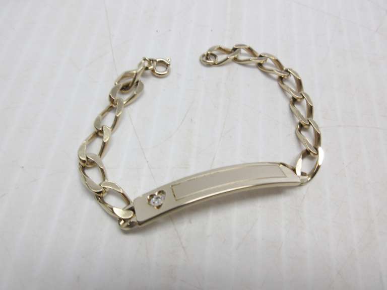 Albrecht Auctions Speidel USA Bracelet with a Real Genuine Diamond