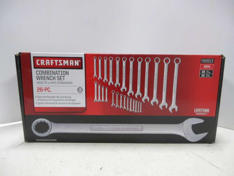 Albrecht Auctions Craftsman 26Piece SAE Combination Wrench Set