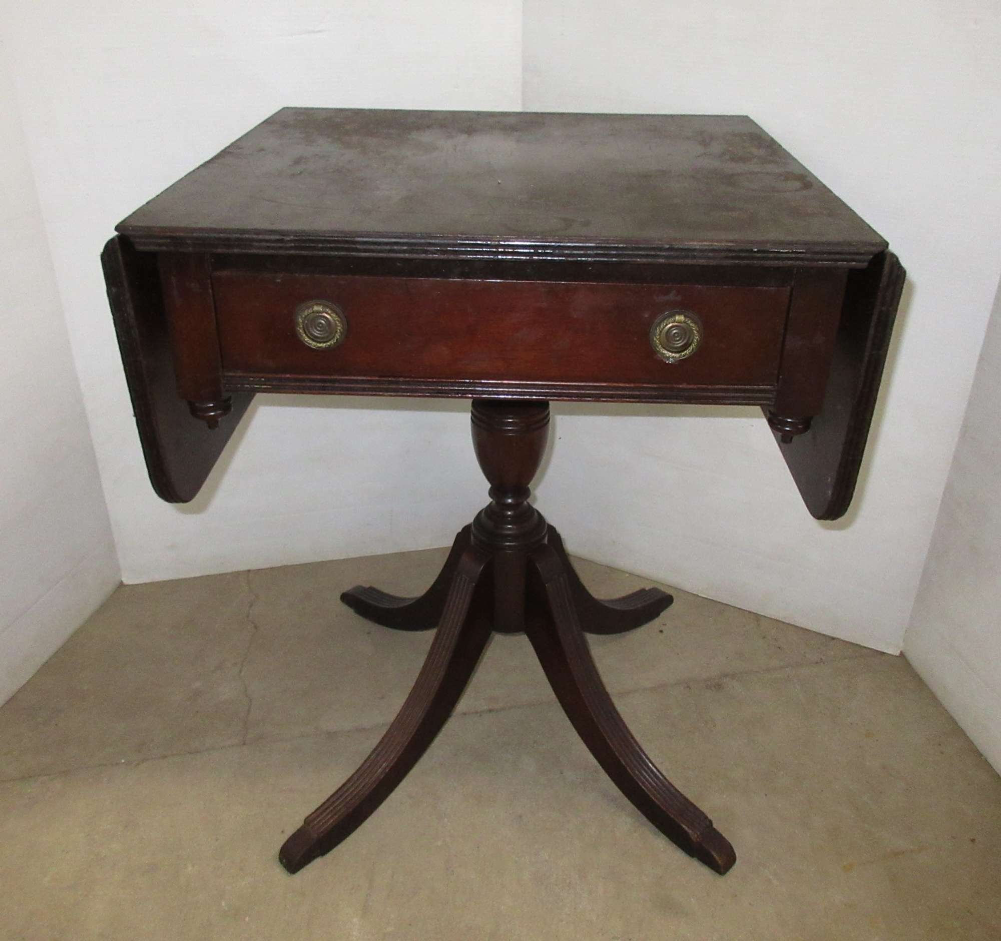 Antique Duncan Phyfe Side Table Albrecht Auctions Antique Duncan Phyfe Side Table with Fold Down