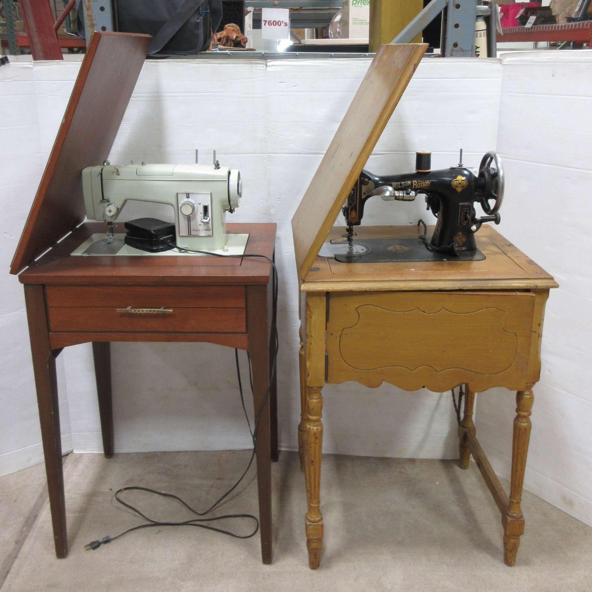 Albrecht Auctions (2) Old Sewing Machines, Include Sears/Kenmore