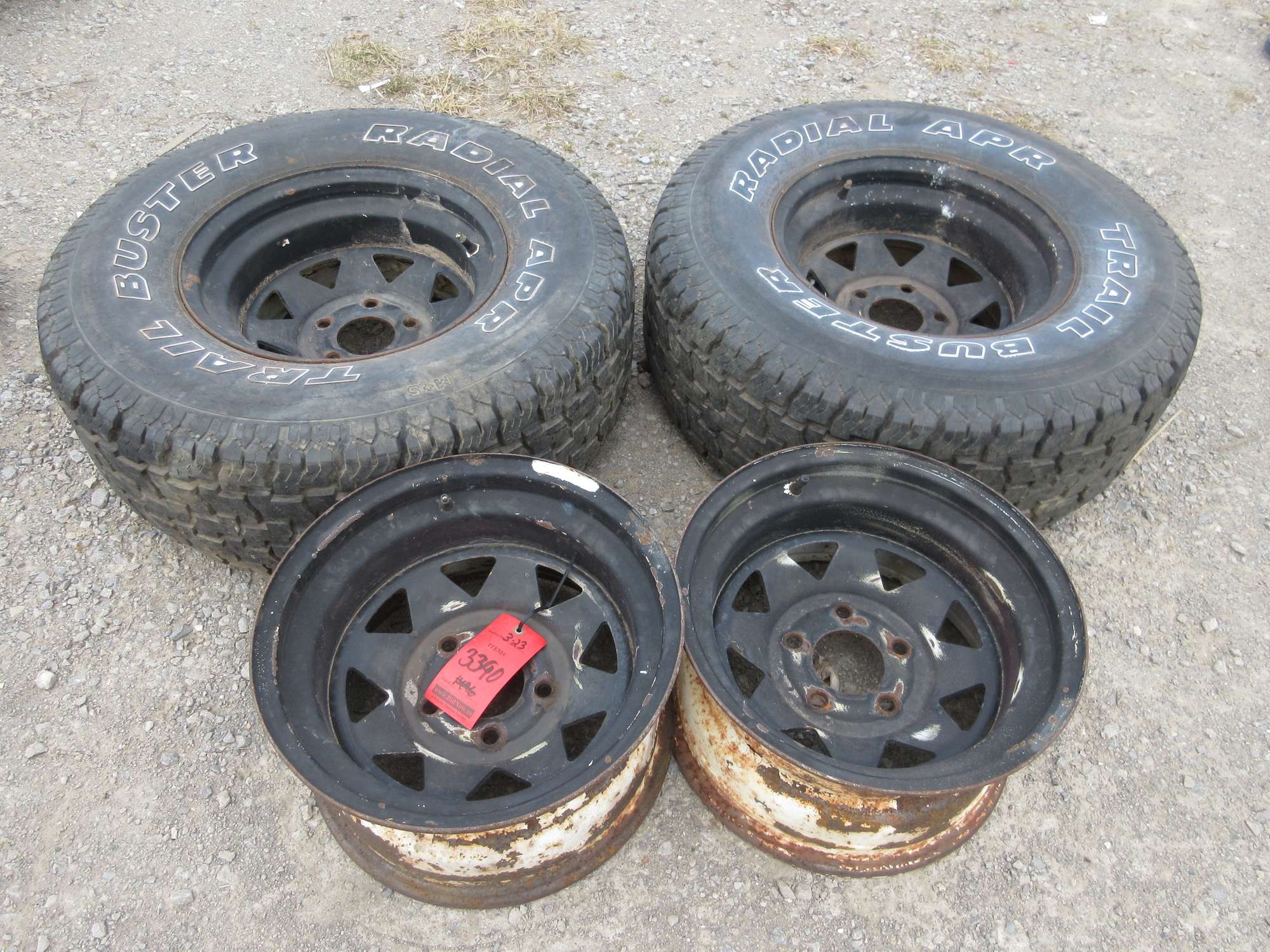 Albrecht Auctions Set of (4) 4x4 Truck Rims, 15" x 8", FiveLug x 5