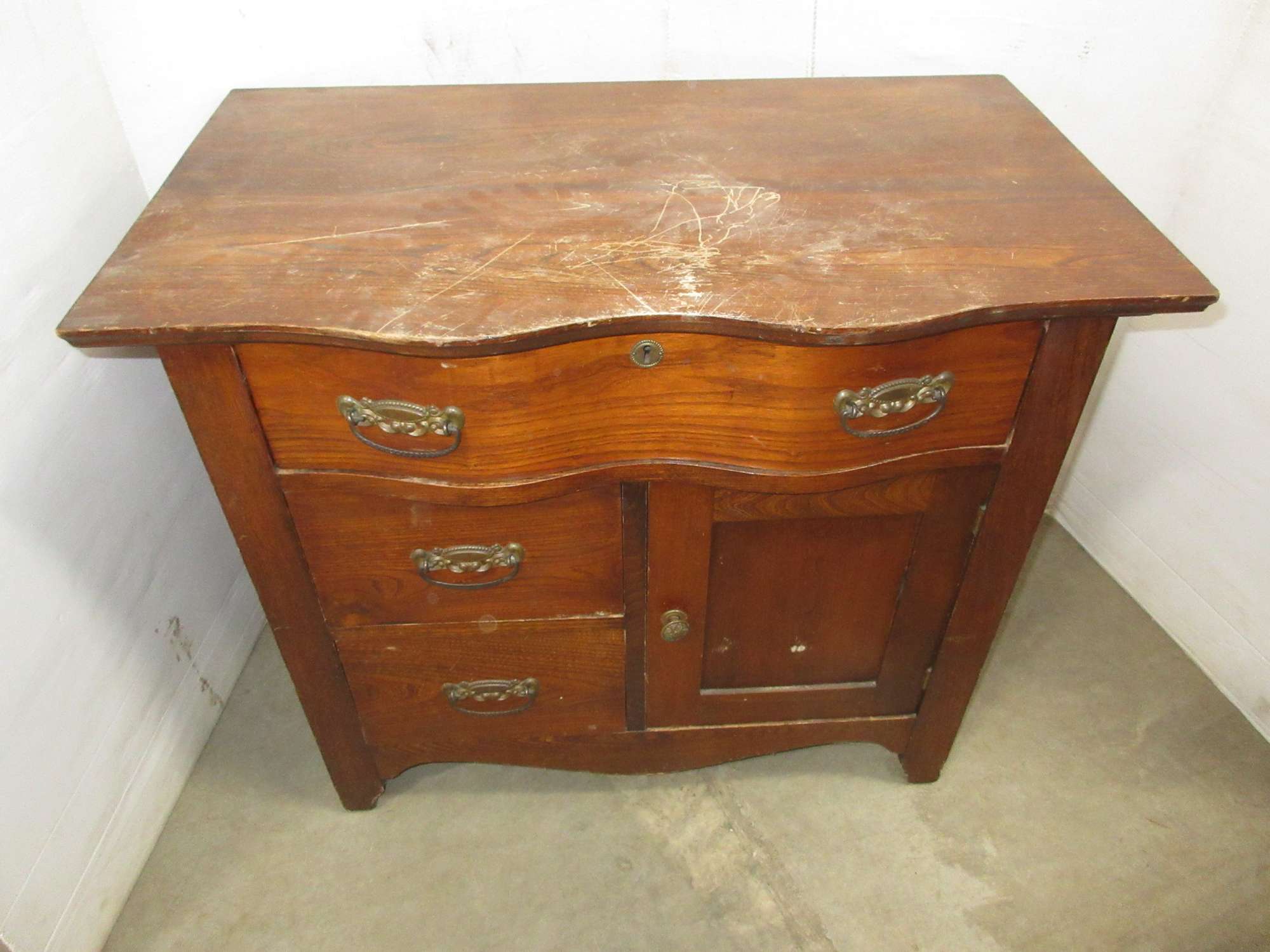 Albrecht Auctions Small Antique Wood Dresser
