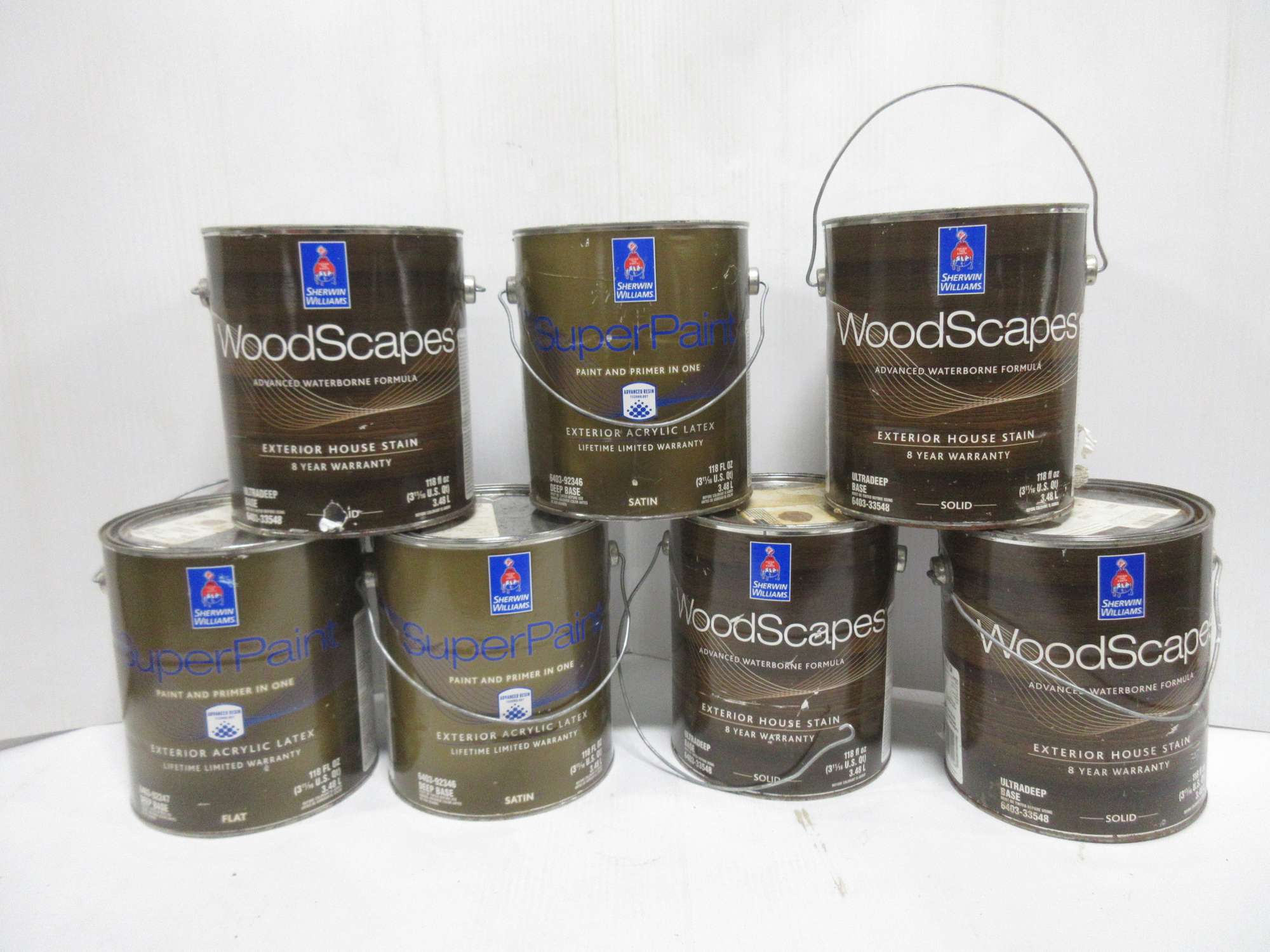 Albrecht Auctions (4) Gallons of Sherwin Williams Woodscape Brow