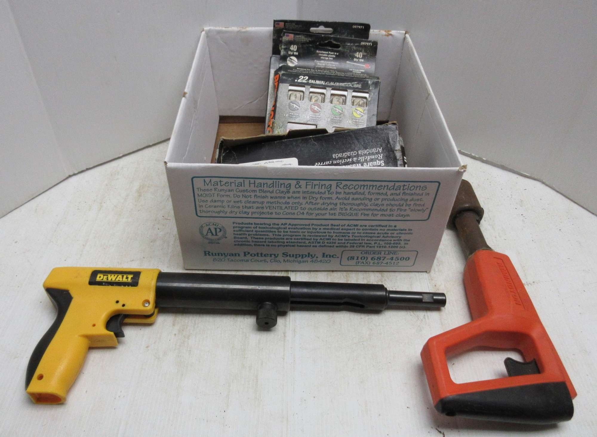 Albrecht Auctions (2) Ramset Tools with Nails DeWALT and Remington