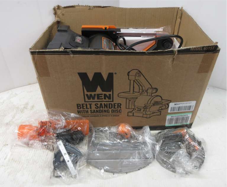 Albrecht Auctions Wen Belt Sander with Sanding Disc, 5" Disc Sander