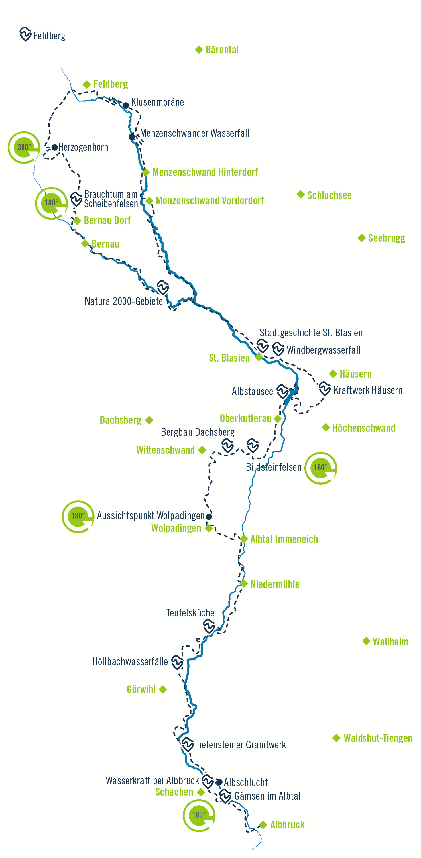Albsteig Karte Wanderpass Albsteig Schwarzwald