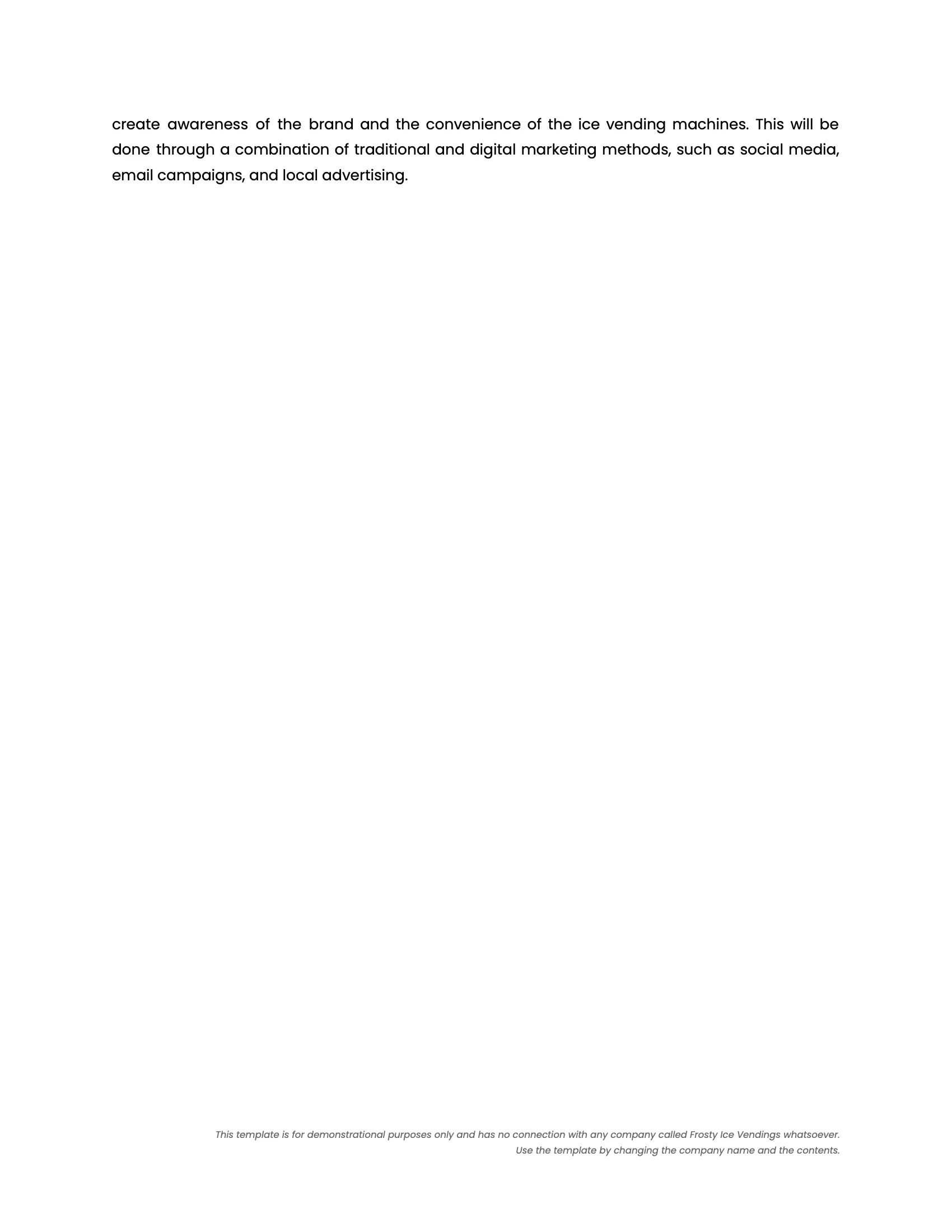 Ice Vending Machine Business Plan Template Albusi