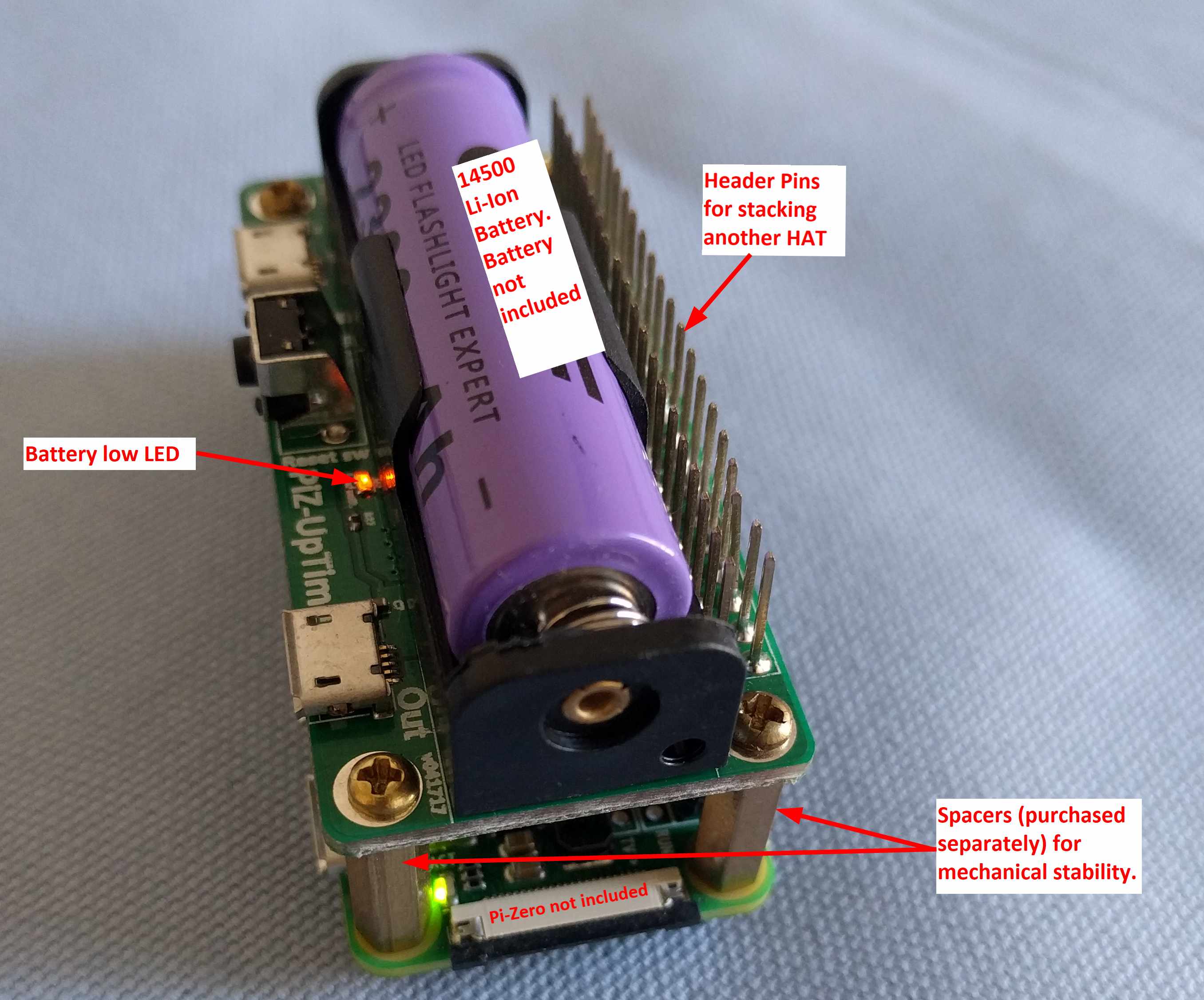 PiZ-UpTime - UPS and power mobility for Pi Zero - Alchemy Power Inc.®