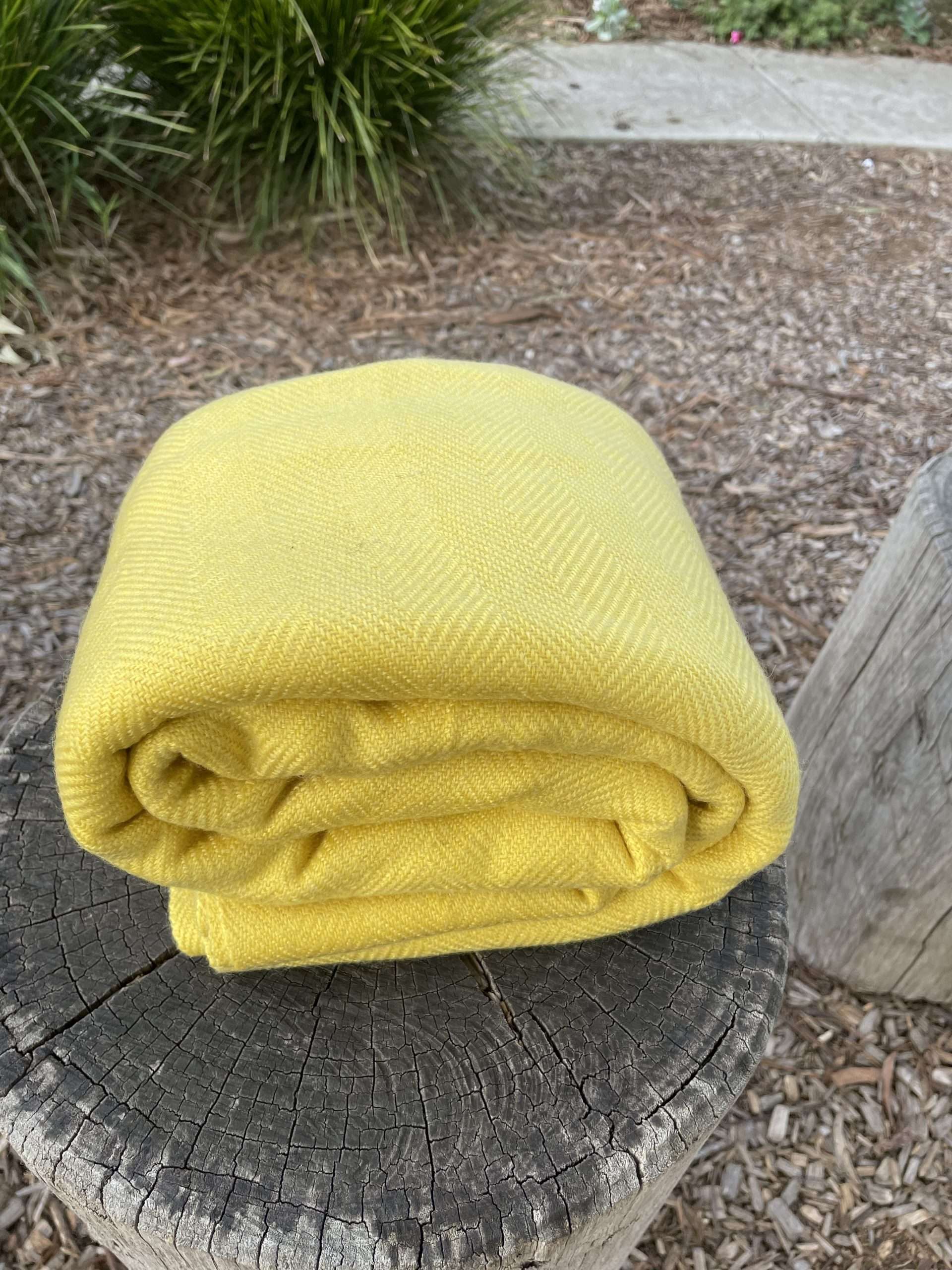 Large Yellow Throw BlanketCashmereAlchemy Story
