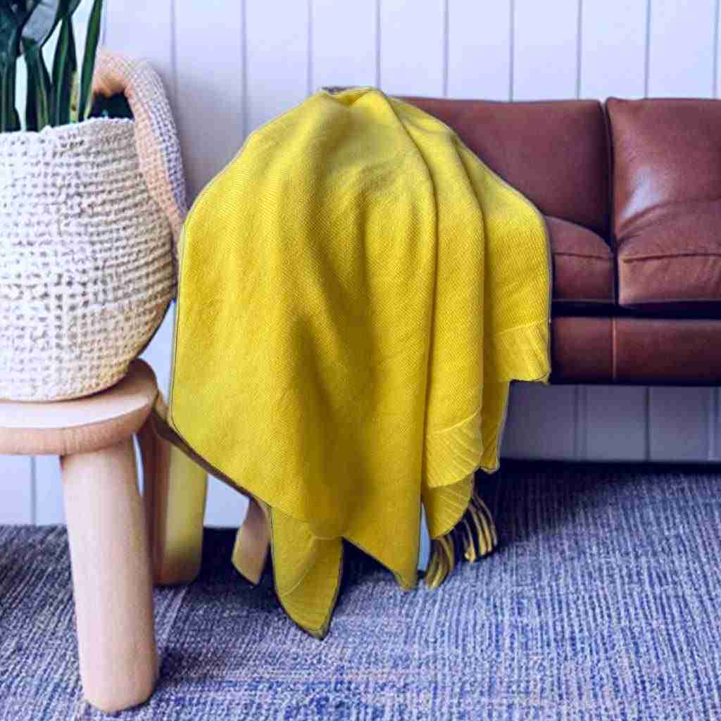 Luxury Cashmere Yellow Baby BlanketAlchemy Story Australia