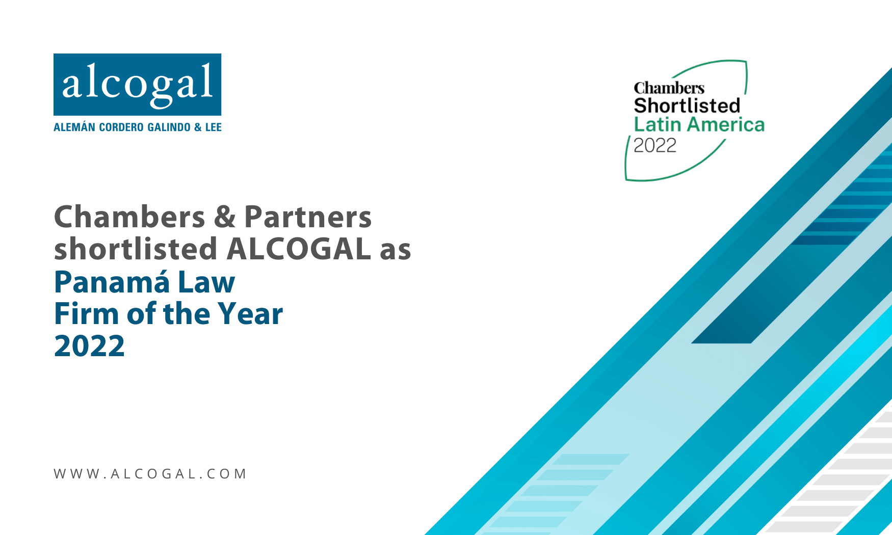 Chambers & Partners shortlisted Alcogal as Panamá Law Firm of the Year 2022 Alemán, Cordero