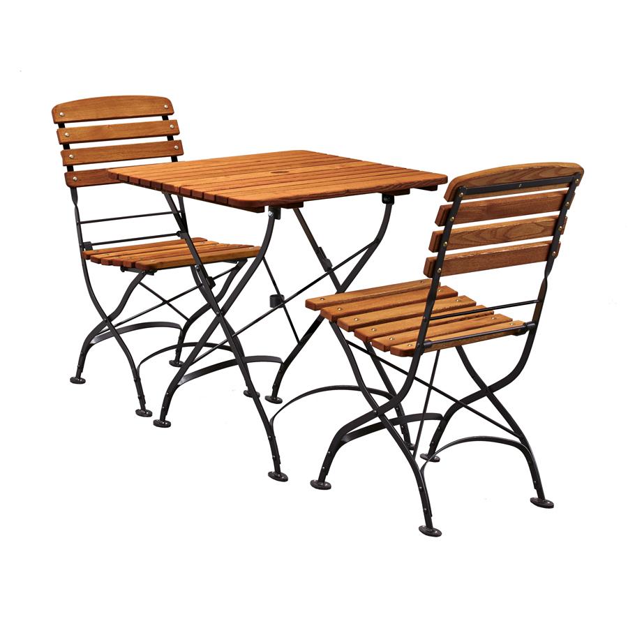 ZAP Arch Square Outdoor Dining Set 2 Seater In Robinia Wood With