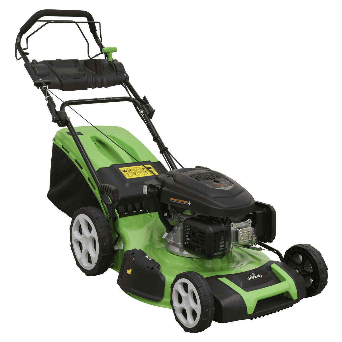 Dellonda Self Propelled Petrol Lawnmower With Height Adjustment & Grass